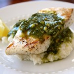 Halibut with Pistachio Pesto