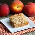 Ginger Peach Crumble Bars