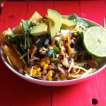 Ground Turkey Taco Salad with Corn & Black Beans