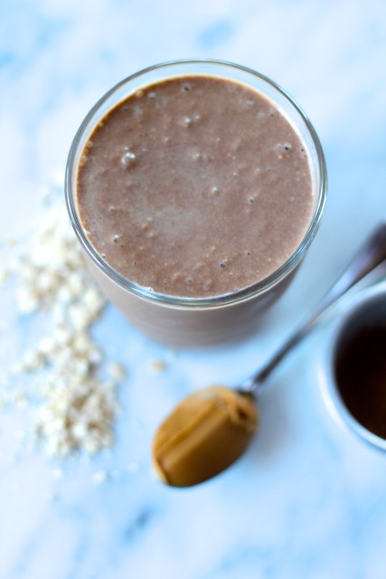 chocolate peanut butter banana smoothie