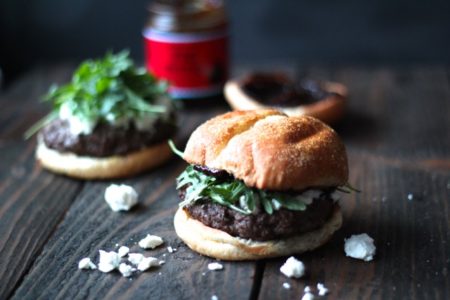 goat cheese burger