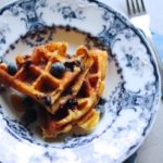 Blueberry Buttermilk Cornmeal Waffles